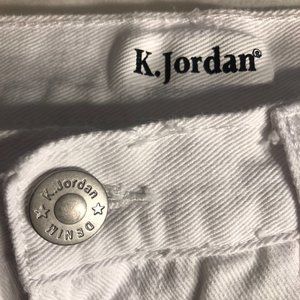 K.Jordan White Lace Cut Flower Jeans